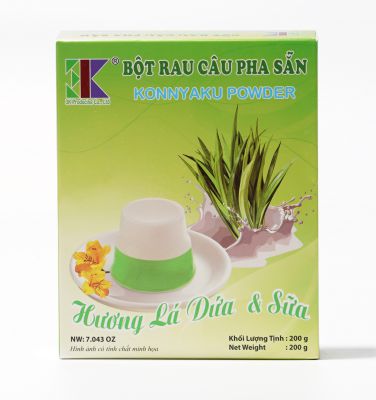 Bột Rau Câu Pha Sẵn Hương Lá Dứa & Sữa