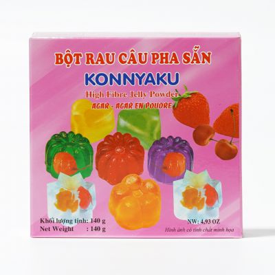 Bột Rau Câu Pha Sẵn Konnyaku (Dâu) 140g